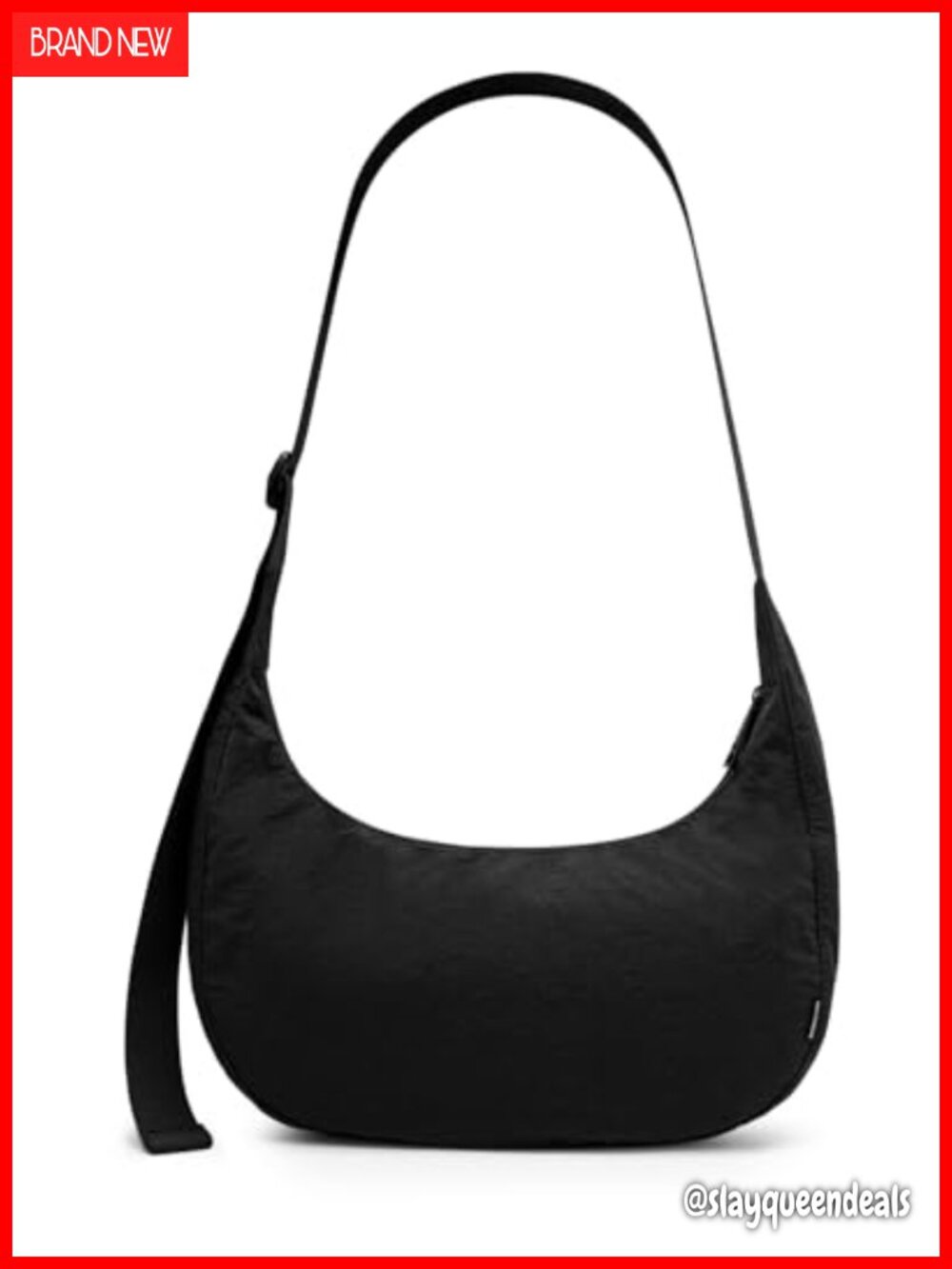 Nylon Crescent Crossbody Hobo Bag Adjustable Strap